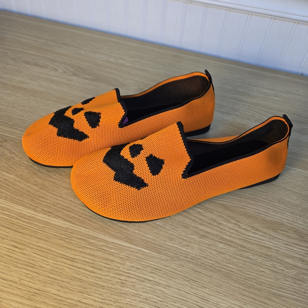 Halloween pumpkin print flat shoes - Picture 3 of 5